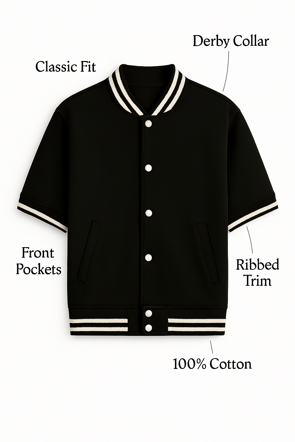 ZIDDWEAR™ Unisex Varsity Jacket – 100% Cotton, 300 GSM