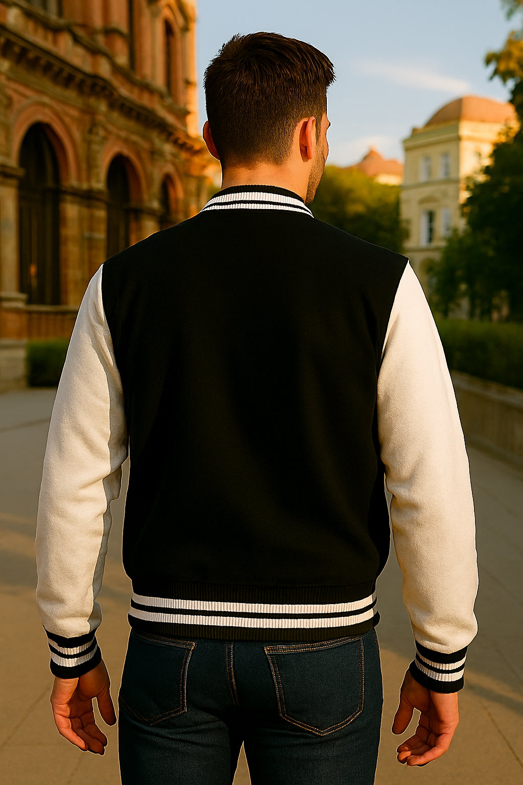ZIDDWEAR™ Unisex Varsity Jacket – 100% Cotton, 300 GSM