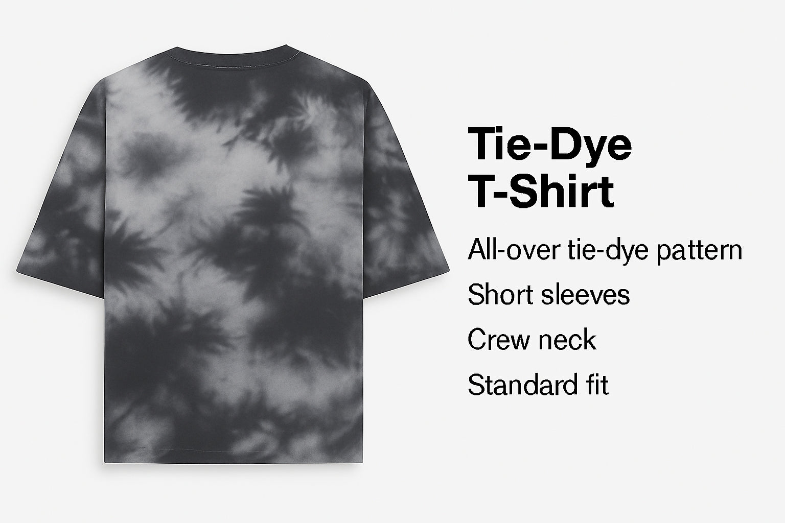 Unisex Monochrome Tie-Dye Oversized T-Shirt – Premium 260 GSM Streetwear
